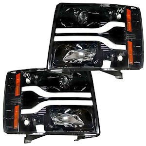 Recon OLED Scheinwerfer Smoke für 07-13 Chevy Silverado Recon OLED Scheinwerfer Smoke für 07-13 Chevy Silverado