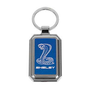 Shelby Logo Schlüsseanhänger Rectangular Blue (Metall) Shelby Logo Schlüsseanhänger Rectangular Blue (Metall)