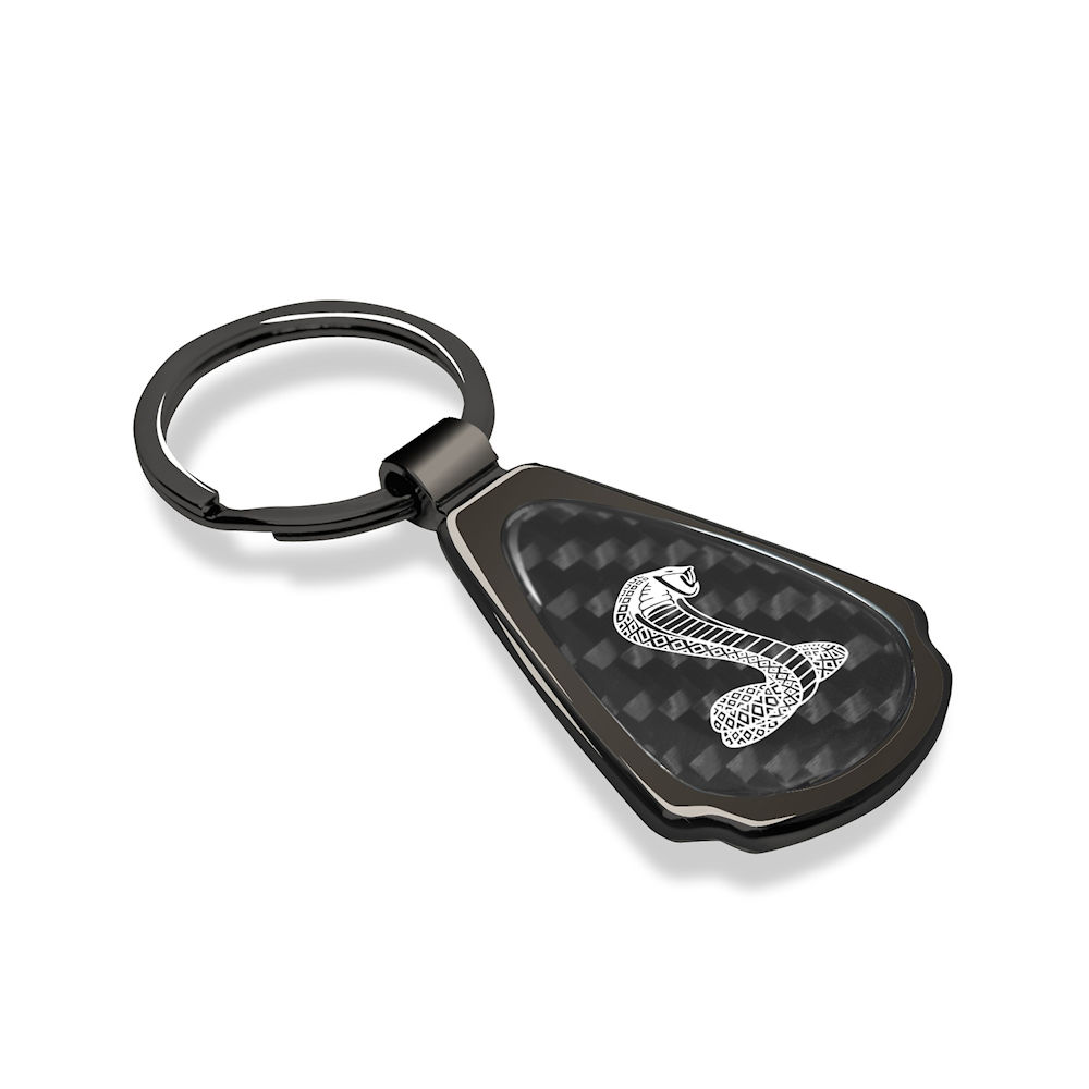 Schl�sselanh�nger - Metall/Karbon (schwarz) Shelby Snake