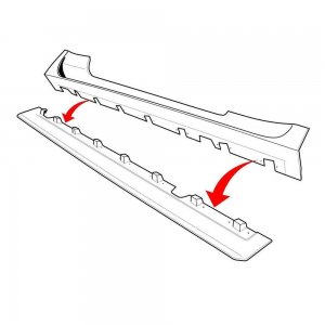 CDC Outlaw Seiten-Splitter für 2015-2023 Ford Mustang CDC Outlaw Seiten-Splitter für 2015-2023 Ford Mustang