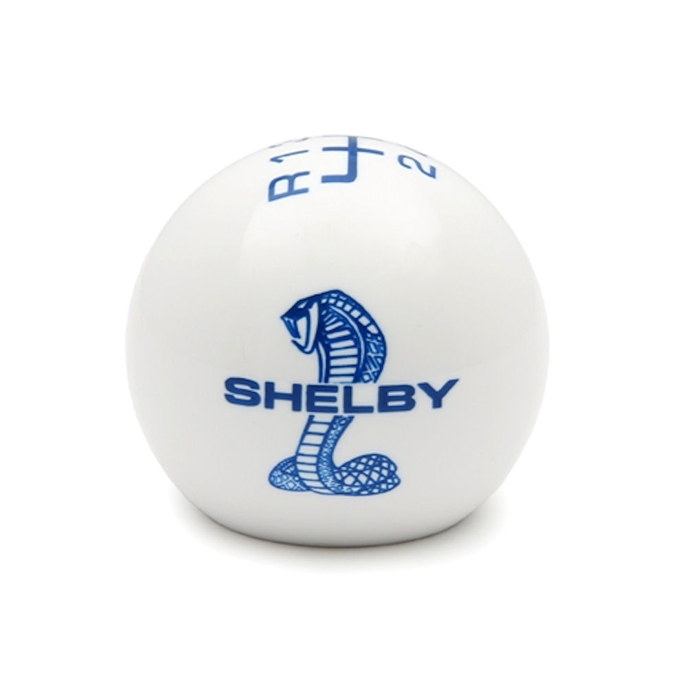 Shifter Handle Manual SHELBY (white) 15-23 Ford Mustang