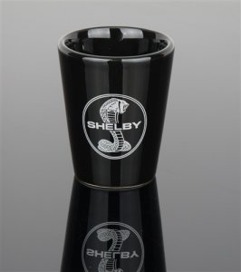 Shelby Cobra Snake Las Vegas Shot Glass made of Ceramic in black