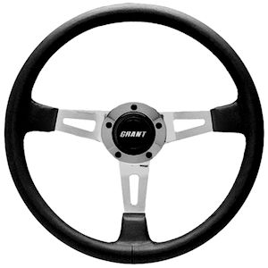 Signature Series Leather Steering Wheel (3-Spoke) black