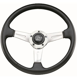 Signature Series Viyl Steering Wheel (3-Spoke) black