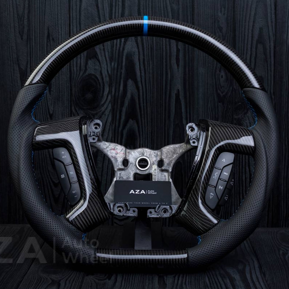 Steering Wheel (Leather/Carbon/Blue) 08-09 Hummer H2