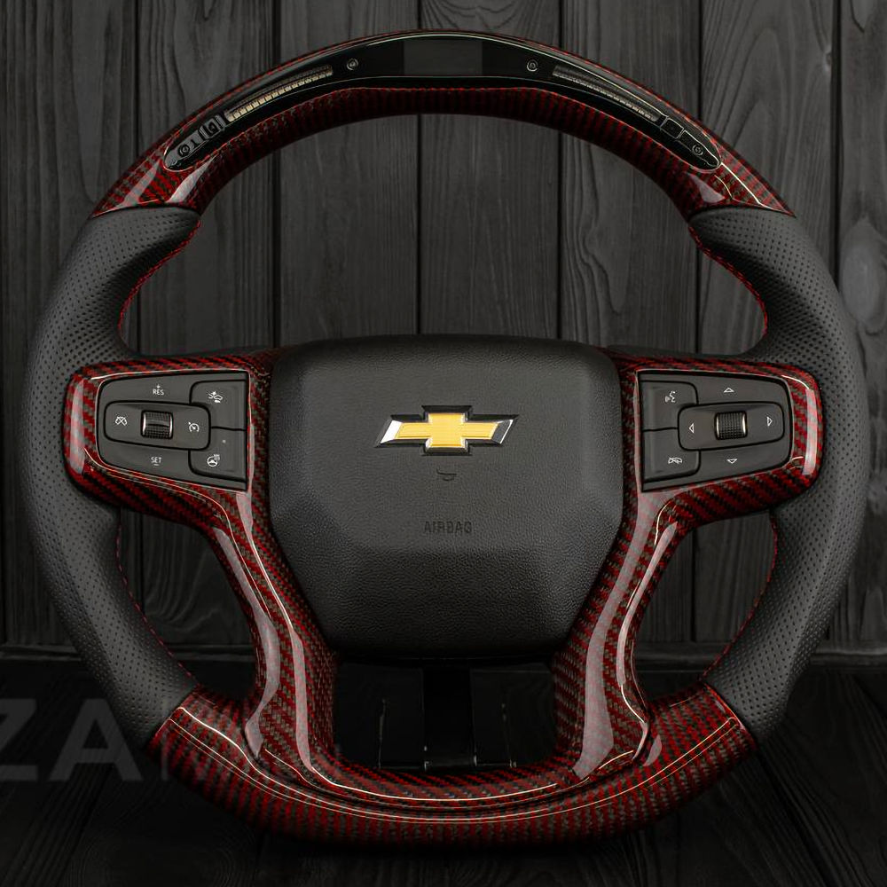 Steering Wheel (Leather/Carbon/Display) 21-26 Chevy Tahoe