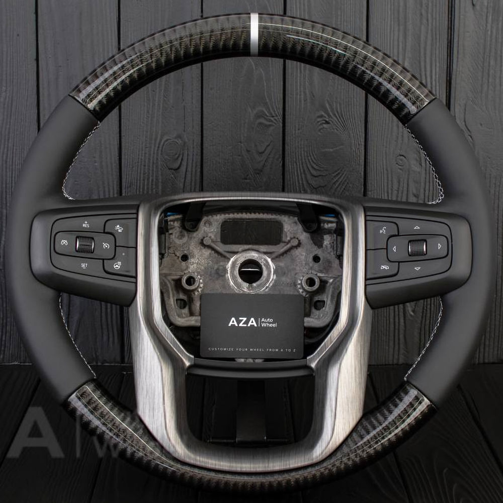 Steering Wheel (Leather/Carbon/Grey) 19-26 GMC Sierra