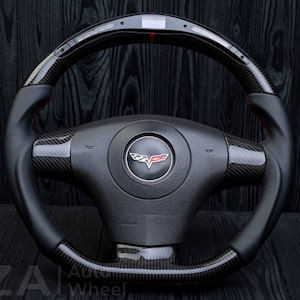 AZA Leather/Carbon Steering Wheel (2006-11 Corvette C6)