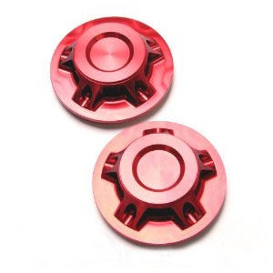 Drake Billet Strut Tower Caps (RED) 10-15 Chevy Camaro