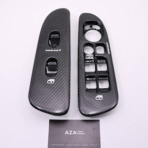 AZA Carbon Window Switch Plates for 02-08 Dodge RAM CC