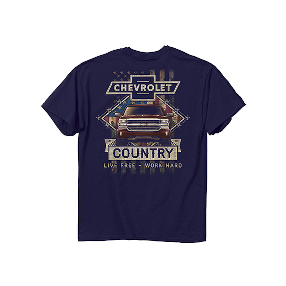 T-Shirt - Chevrolet Camo Country (XL) dunkelblau
