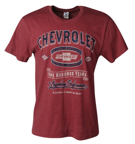 T-Shirt - Chevrolet Centennial Legendary (L) rot