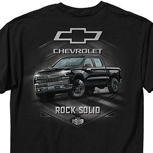 Black Chevy Trucks Rock Solid T-Shirt from Chevymall in Size XL
