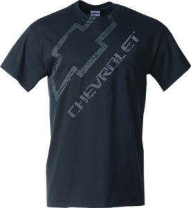 Black Chevrolet Weathered Bowtie T-Shirt (Size Medium)