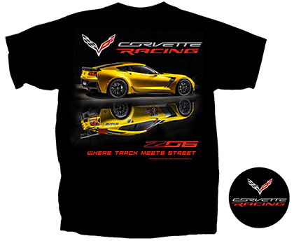 T-Shirt - Chevy Corvette Z06 Racing (XL) schwarz