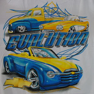 Wei�es Chevrolet SSR Roadster T-Shirt von DUB Sportz in Gr��e L