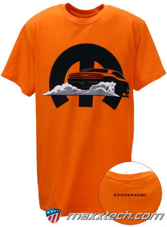 T-Shirt - Dodge Challenger Mopar Retro (XL) orange