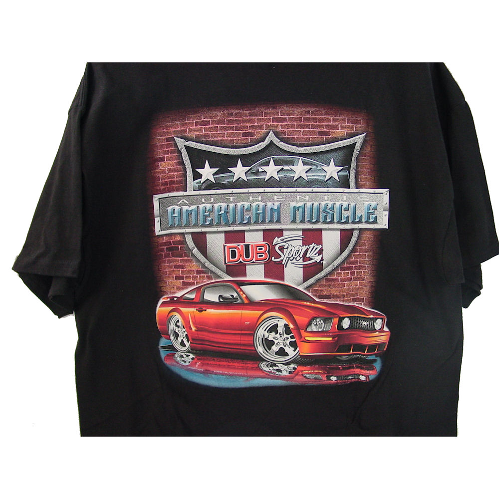 Gr 2XL Herren schwarz T-Shirt  Ford Mustang US muscle car 