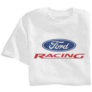 White Ford Racing Cotton T-Shirt in Size M