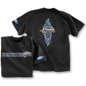 Schwarzes Ford Racing T-Shirt aus Baumwolle in Gr��e XL