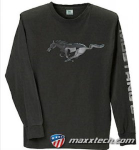 Dark Grey Ford Mustang Pony Cotton Sweat Shirt in Size 