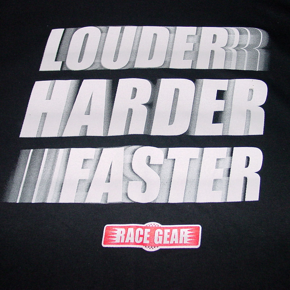 T-Shirt - Louder Harder Faster (M) black
