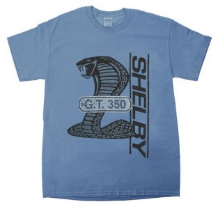 Blaues Shelby GT350 Snake T-Shirt aus Baumwolle in Größe XL Blaues Shelby GT350 Snake T-Shirt aus Baumwolle in Größe XL
