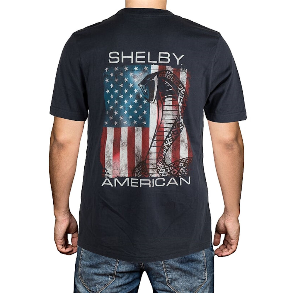 T-Shirt - SHELBY Patriotic Flag (XL) dunkelgrau