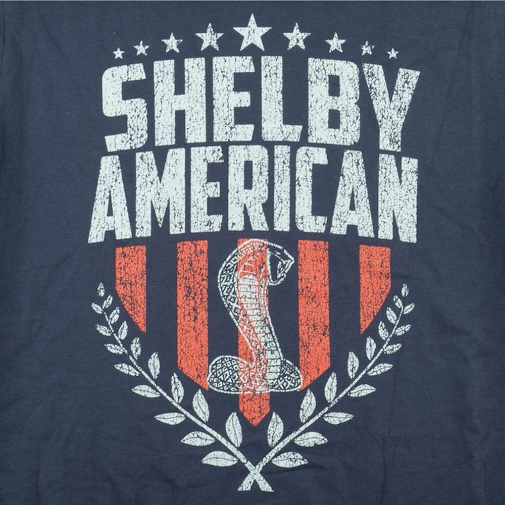 T-Shirt - SHELBY Stripes & Laurel (L) blue