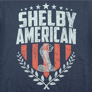 Navi Blue Cotton Shelby Stripes & Laurel T-Shirt (L)