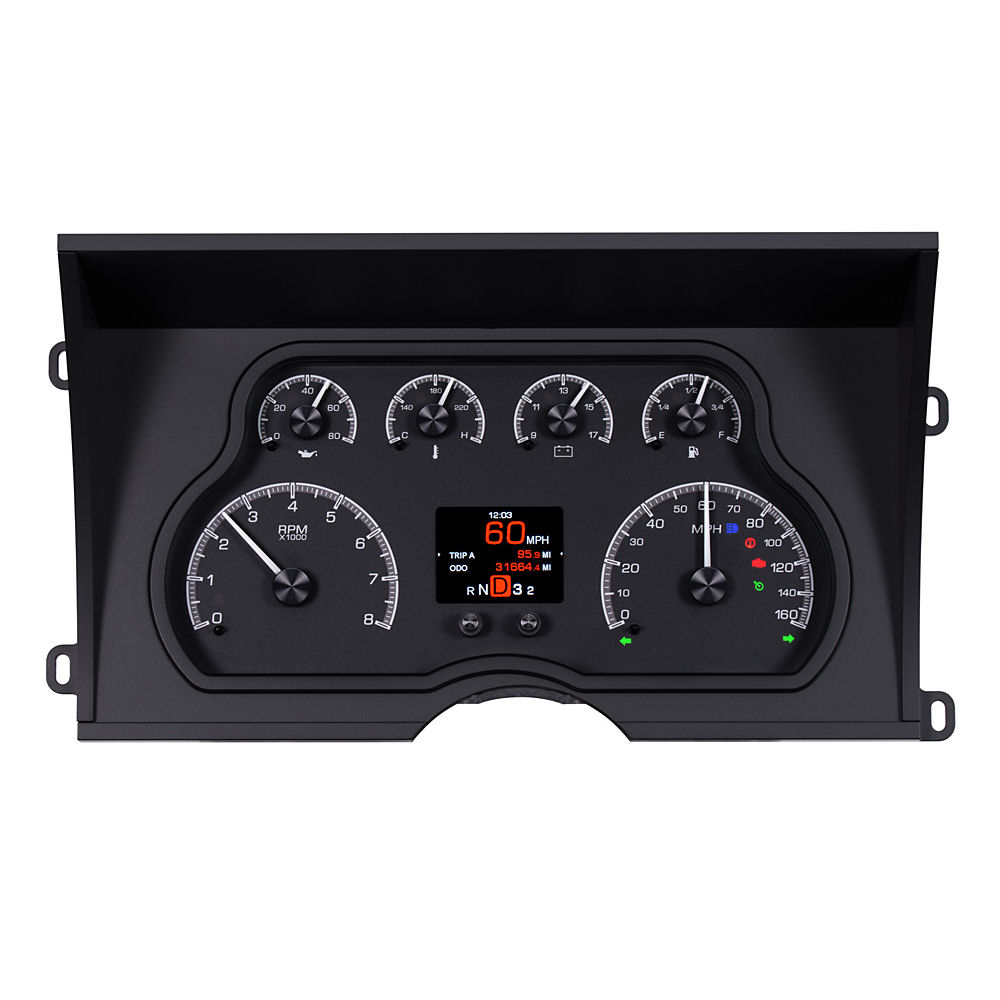 Tachoeinheit KM/H Analog/Digital (Schwarz) 88-94 GM Trucks