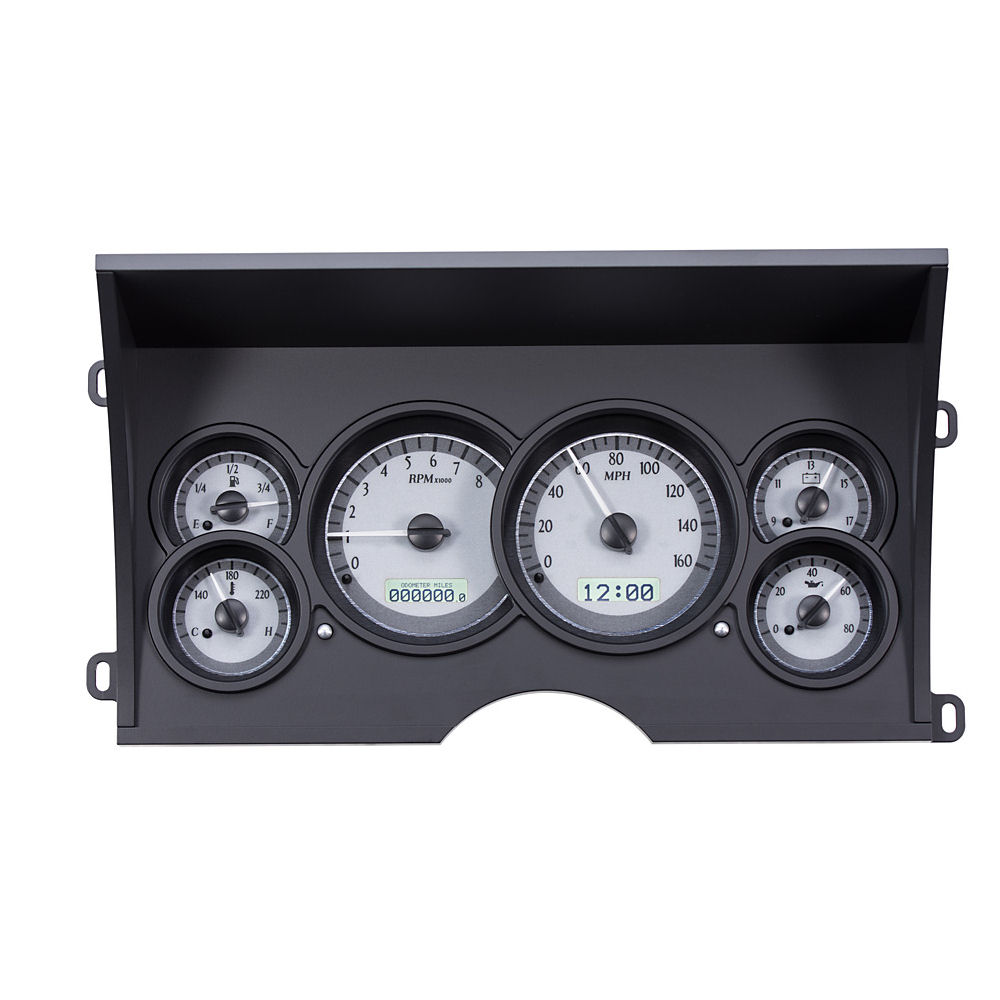 Tachoeinheit KM/H Analog (Silber/Weiss) 88-94 GM Trucks
