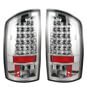 Recon LED Tail Lights (Chrome) for 2002-2006 Dodge RAM