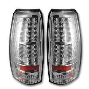 Recon LED Tail Lights Chrome for 07-13 Chevy Avalanche