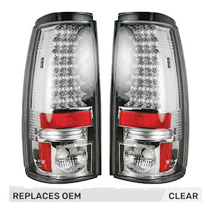Recon LED Tail Lights Chrome for 99-06 Chevy Silverado