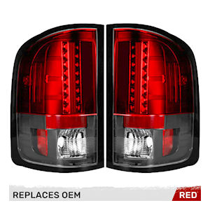 Recon LED Tail Lights (red) for 2007-13 Chevy Silverado
