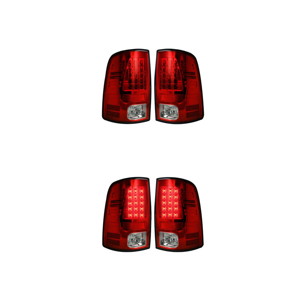 Taillights LED Chrome (red) 09-18 Dodge RAM Trucks