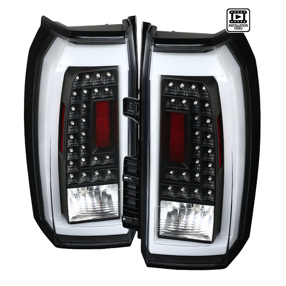 Taillights LED DRL Black (clear) 15-20 Chevy Tahoe