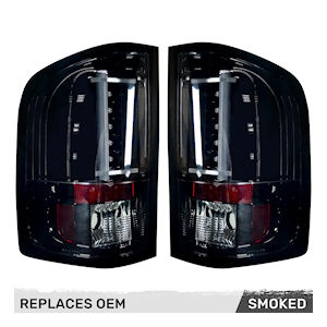 Recon OLED Tail Lights Smoked for 07-13 Chevy Silverado