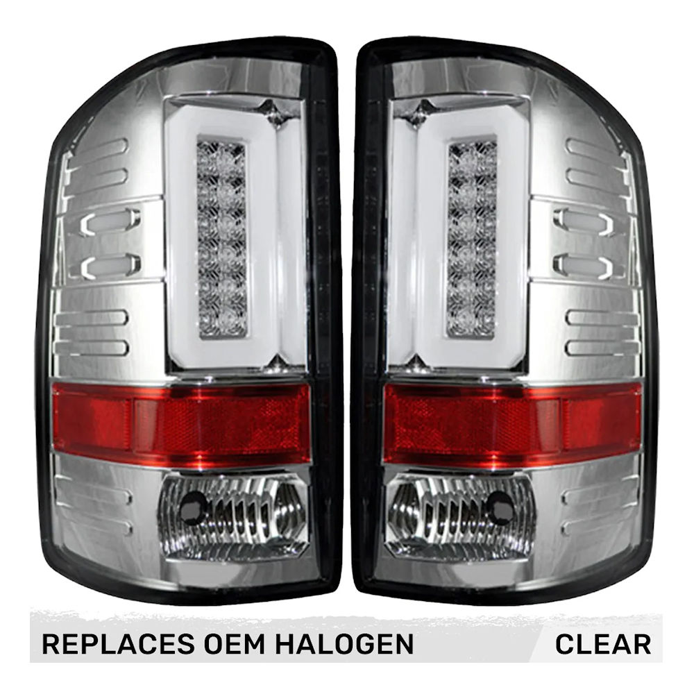 Taillights OLED Chrome (clear) 14-18 GMC Sierra