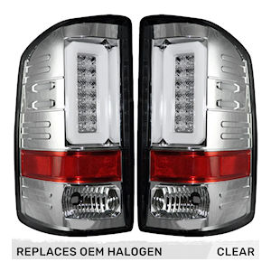 Recon OLED Tail Lights Chrome for 2014-2018 GMC Sierra