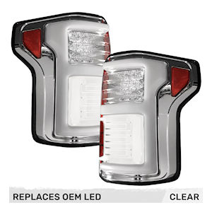 Recon OLED Tail Lights Chrome for 2015-2020 Ford F150