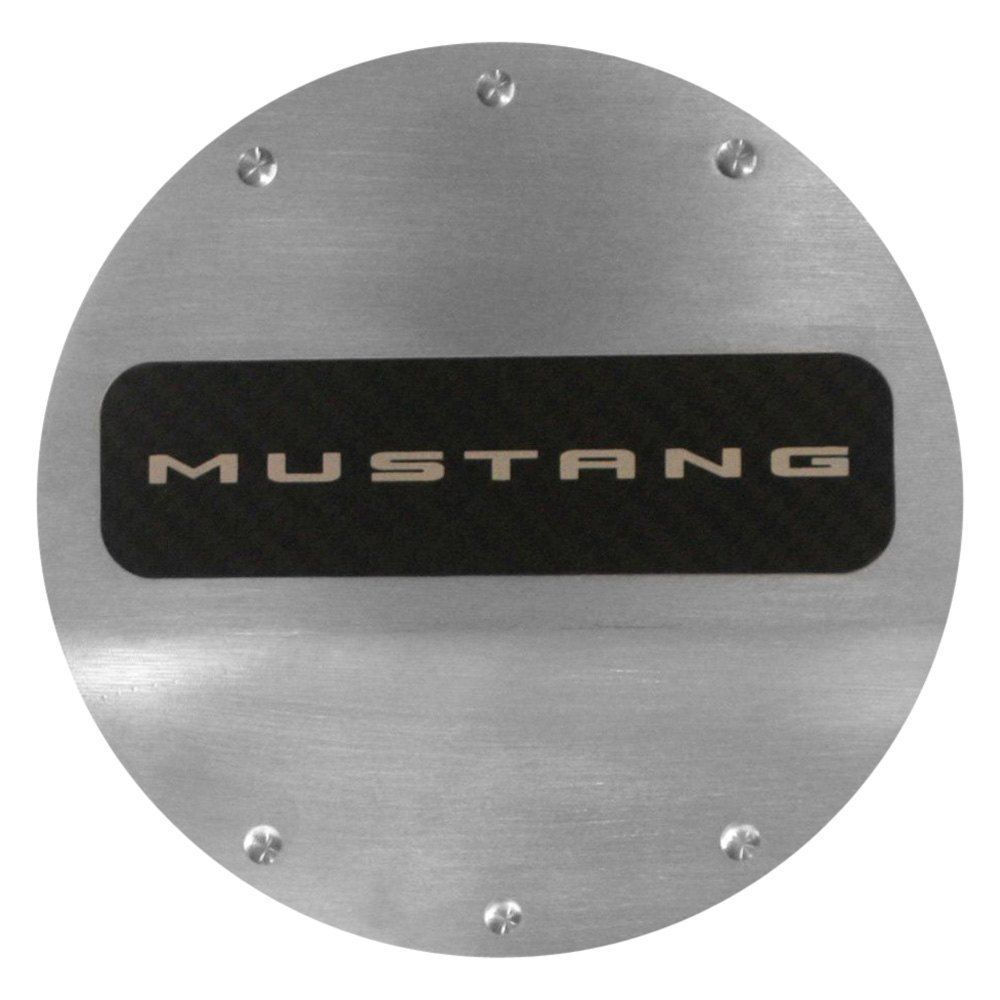 Tankklappe Aluminium Schrift (geb�rstet) 15-23 Ford Mustang