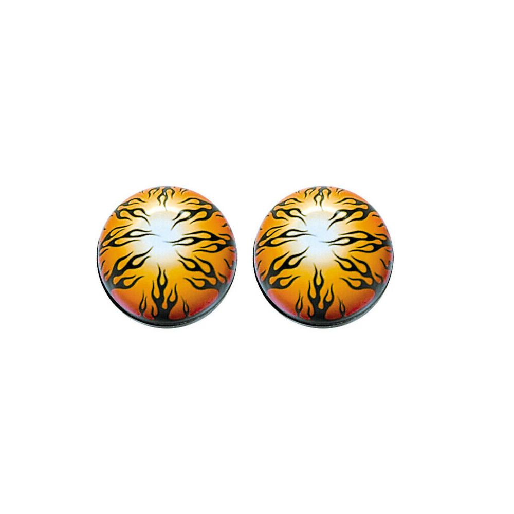 Tire Valve Stem Caps 2x (Trik Topz) Flames