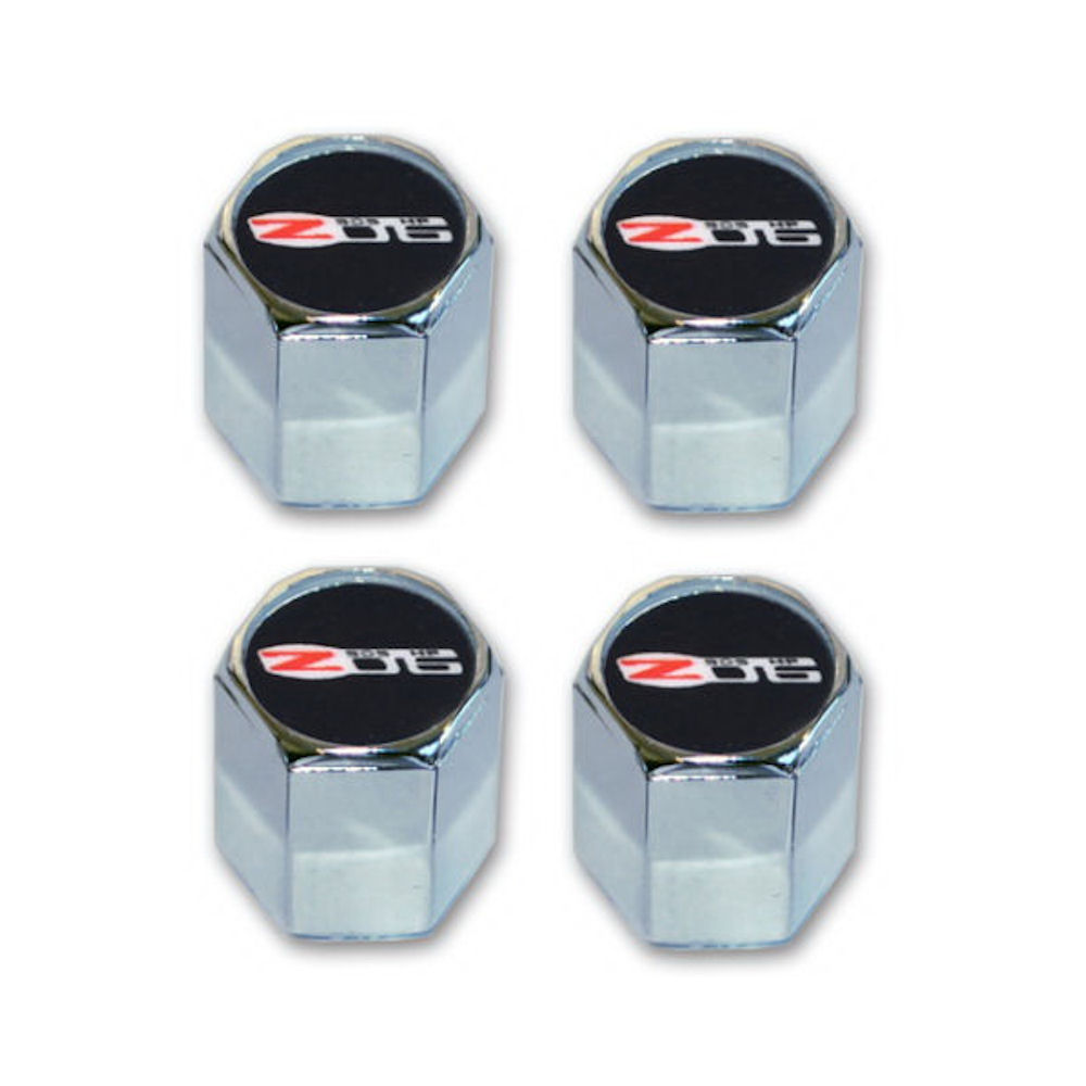 Tire Valve Stem Caps (Chrome) 06-13 Corvette Z06