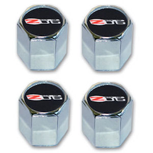 Logo Caps Tire Valve Stem Caps for 2006-13 Corvette Z06