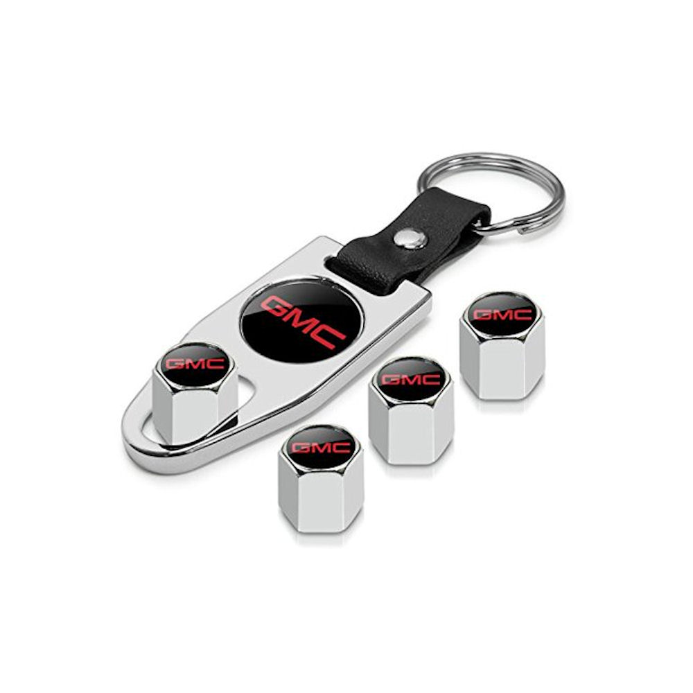Tire Valve Stem Caps+Key (Chrome) 88-26 GMC Sierra