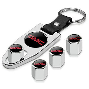 Logo Tire Valve Stem Caps/Key Fob for 88-26 GMC Sierra