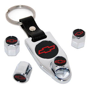 Logo Tire Valve Stem Caps/Key Fob for Chevrolet vehicle