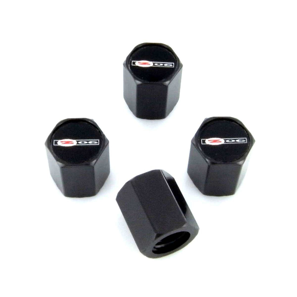 Tire Valve Stem Caps (black) 06-13 Corvette Z06